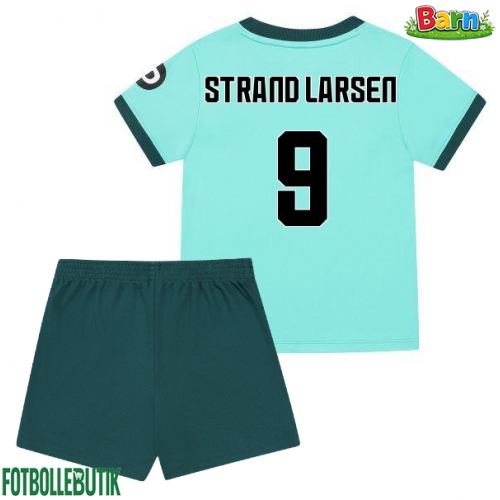 Wolves Jorgen Strand Larsen #9 Bortaställ Barn 2025-26 Kortärmad (+ Korta byxor)